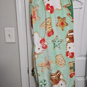 Hello Kitty Festive Mint Throw Blanket